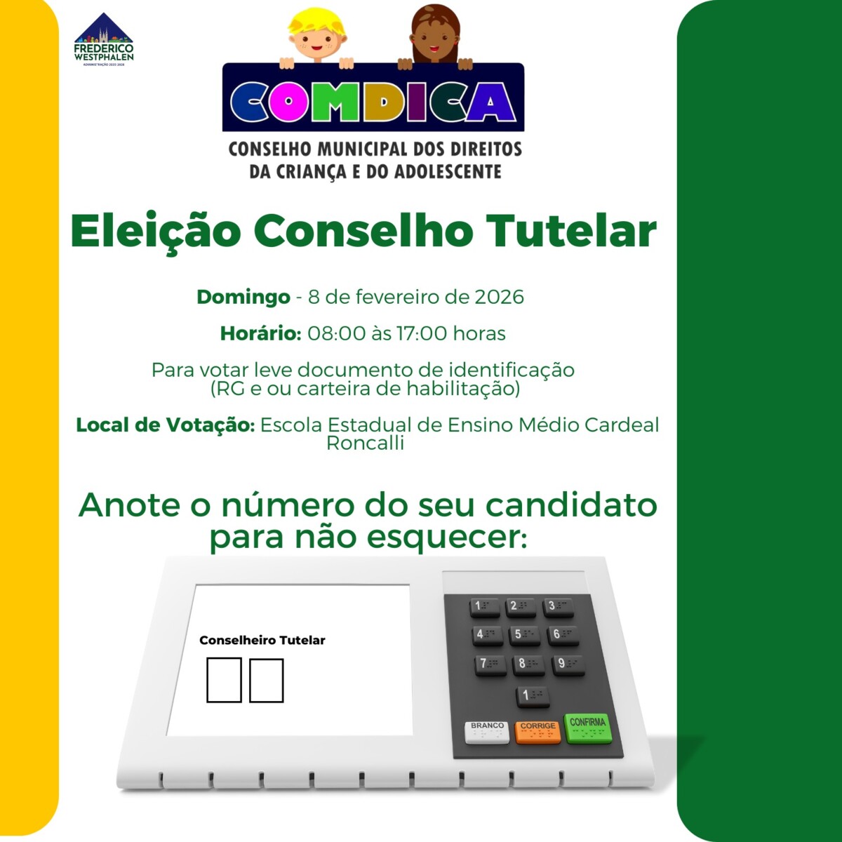 frederico-westphalen-realiza-eleicao-suplementar-para-o-conselho-tutelar-neste-domingo